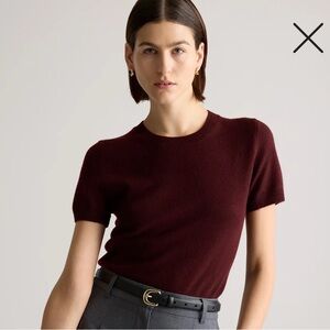 QUINCE cashmere short sleeve tee sweater, sz s